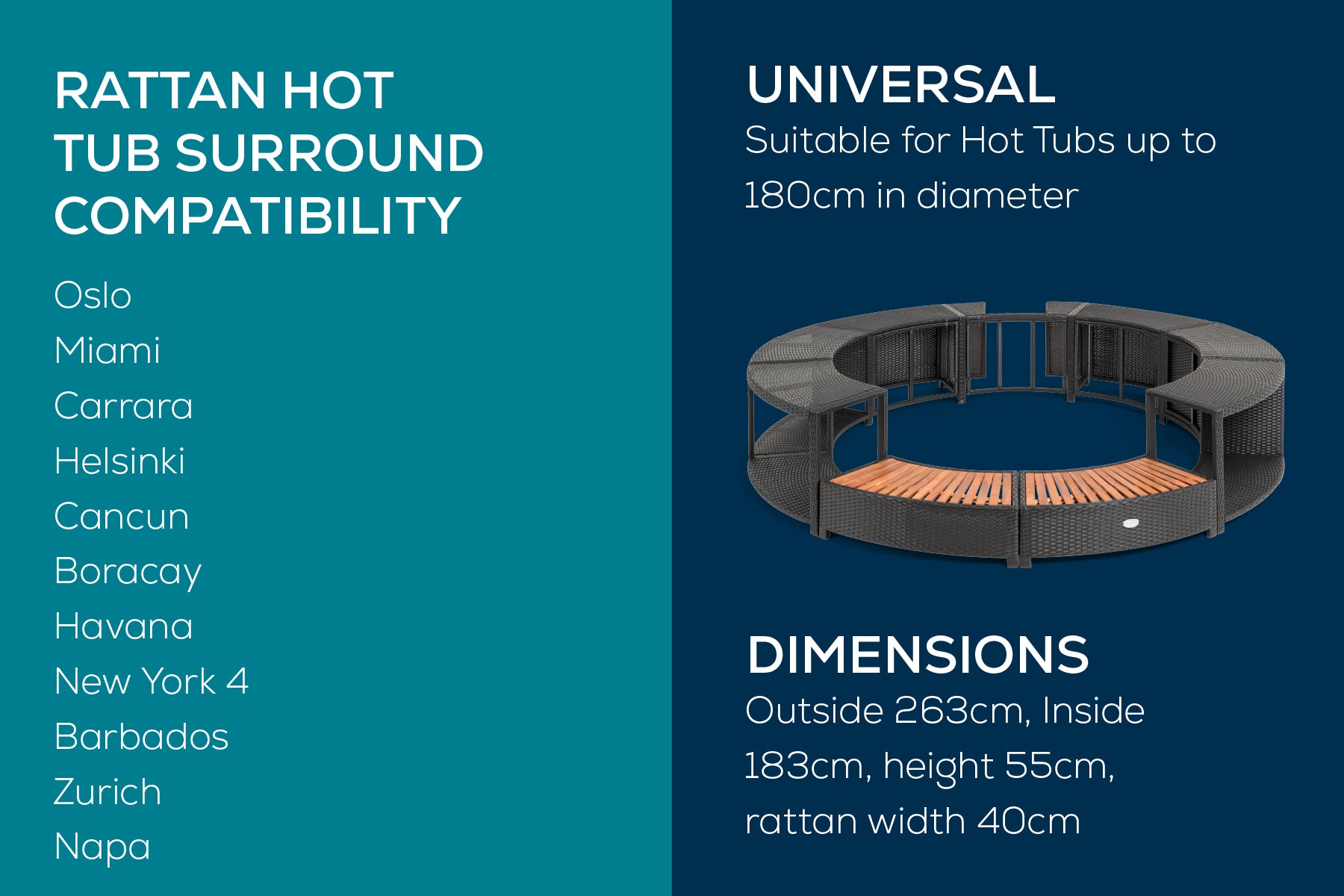 lay-z-spa rattan surround for hot tubs
