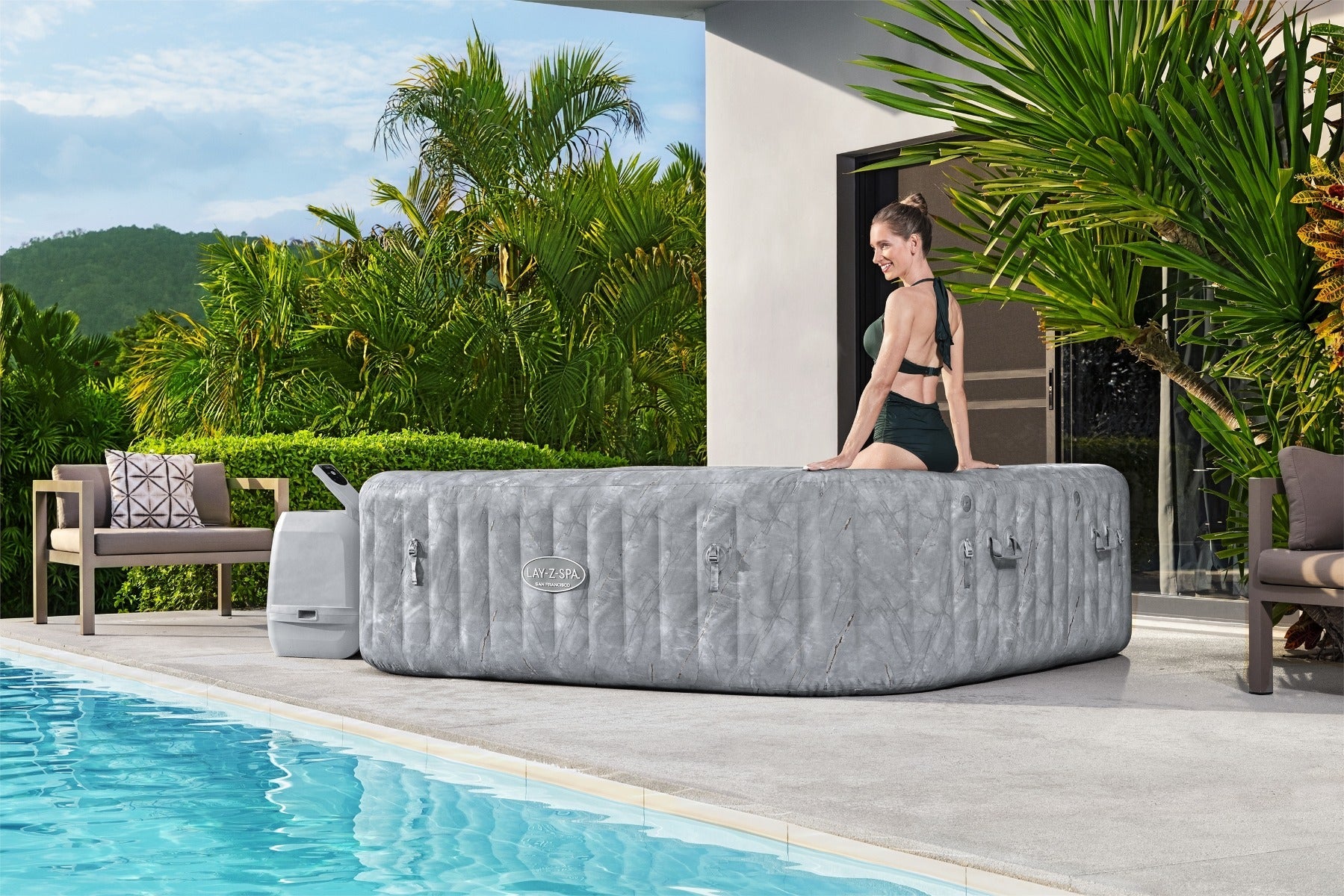 Very big inflatable hot tub