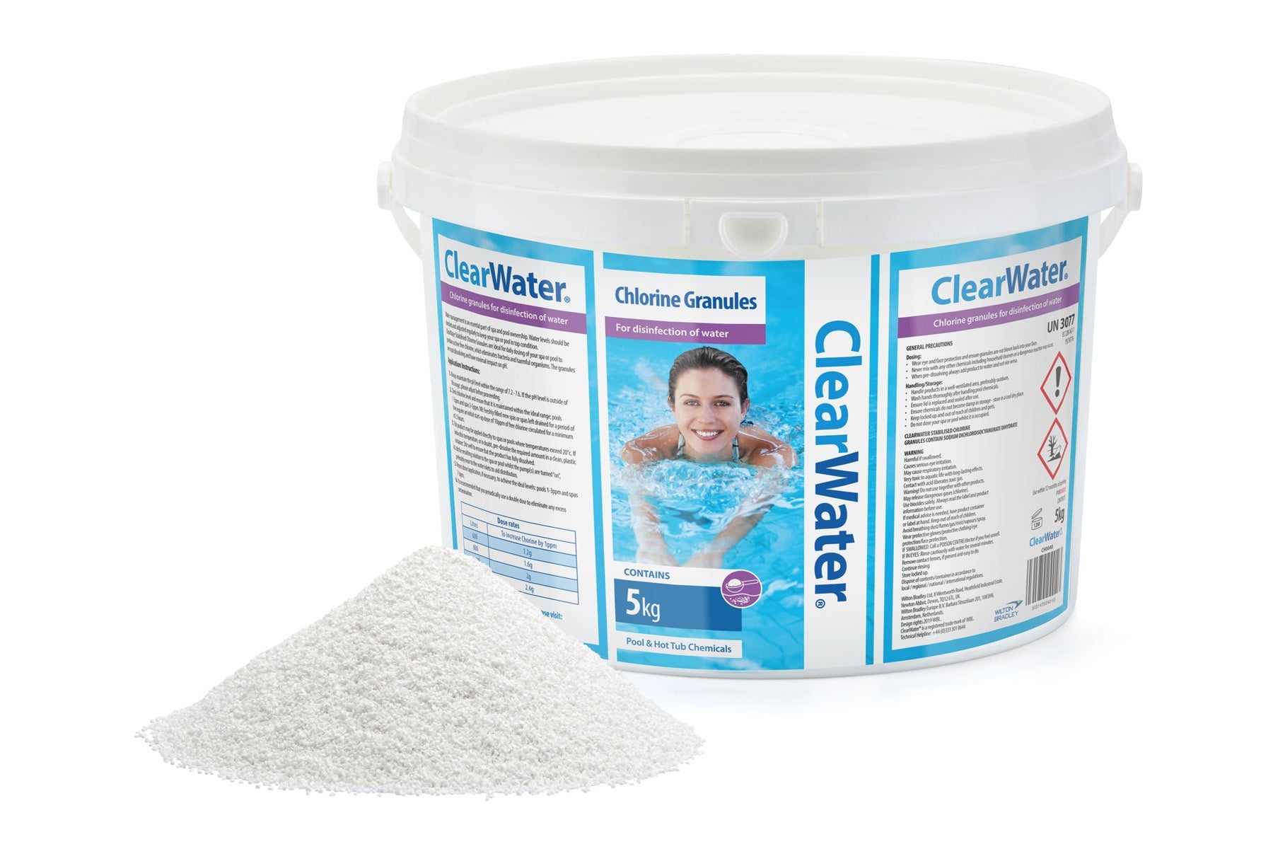 chlorine granules for hot tubs and pools
