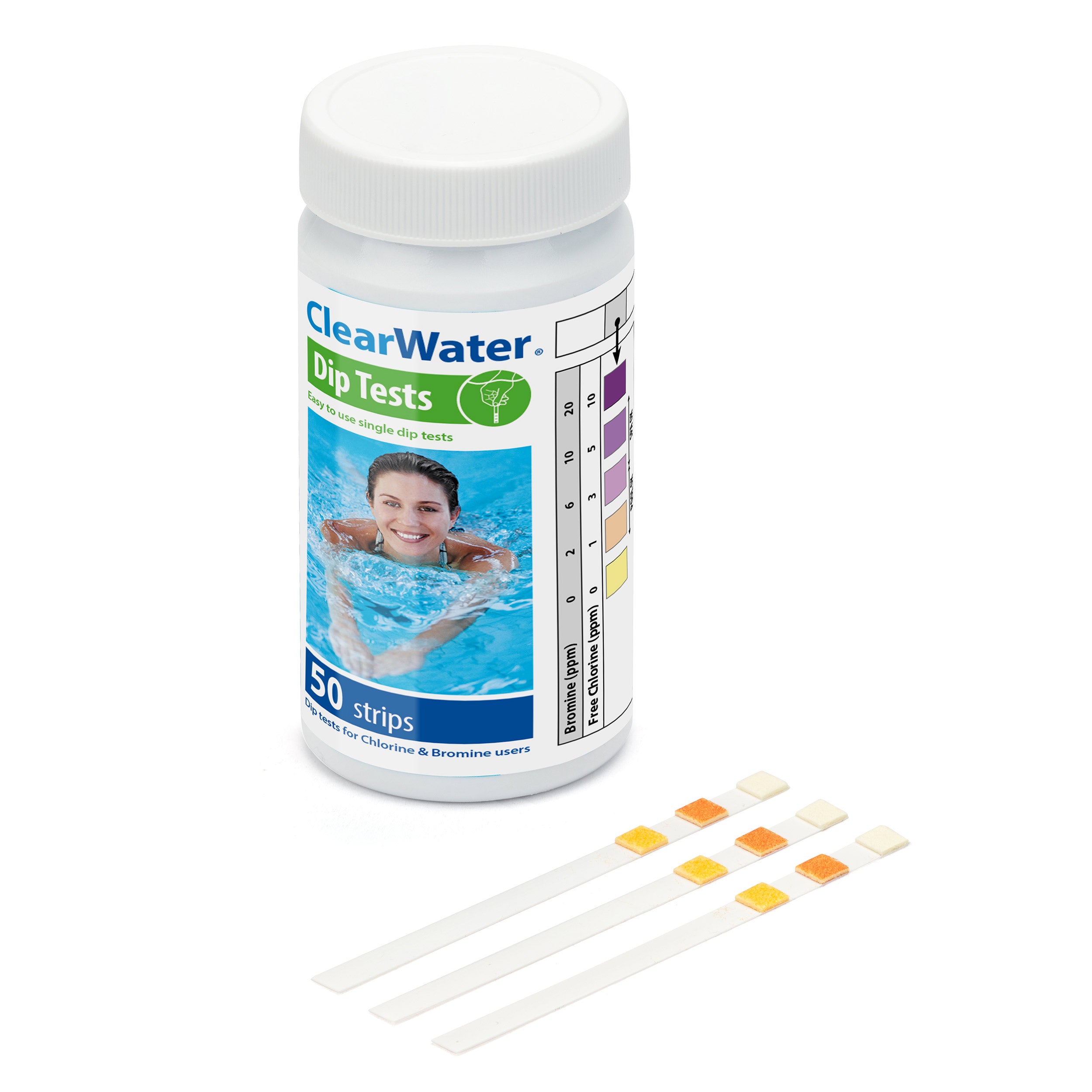 ClearWater dip tests for pool water with strips