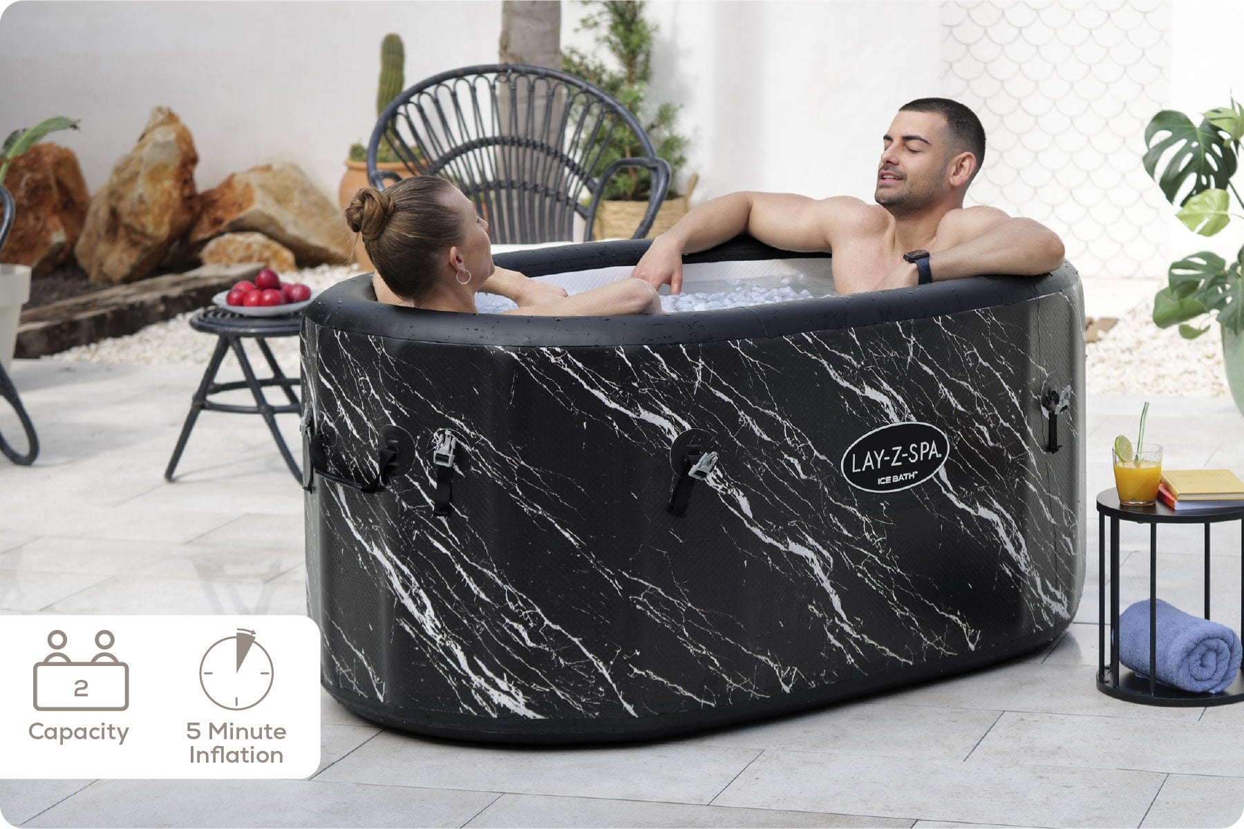 Glacial Dip™ Pro Ice Bath Cold Plunge Recovery Tub with Pump