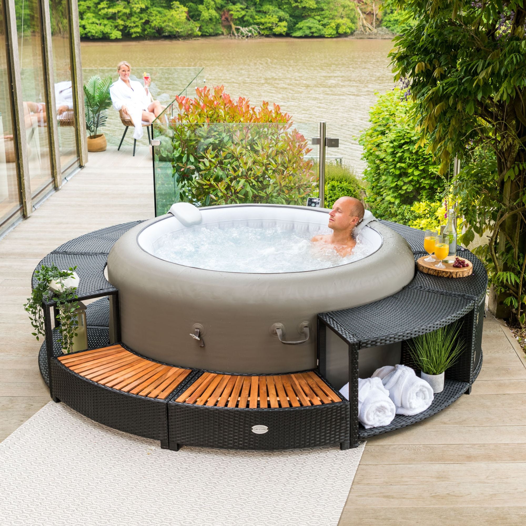 dyi hot tub surround