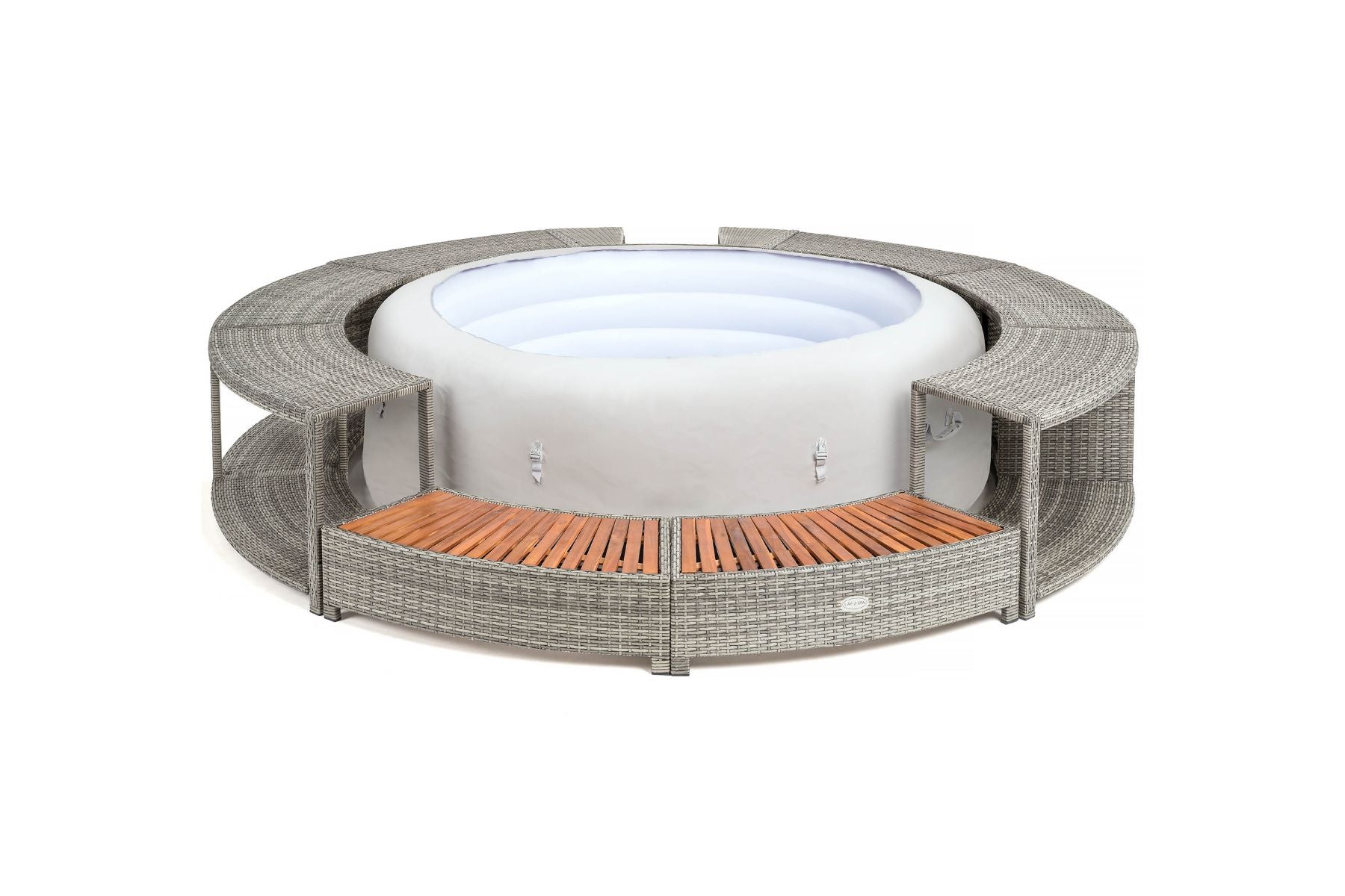 dyi rattan surround for hot tubs
