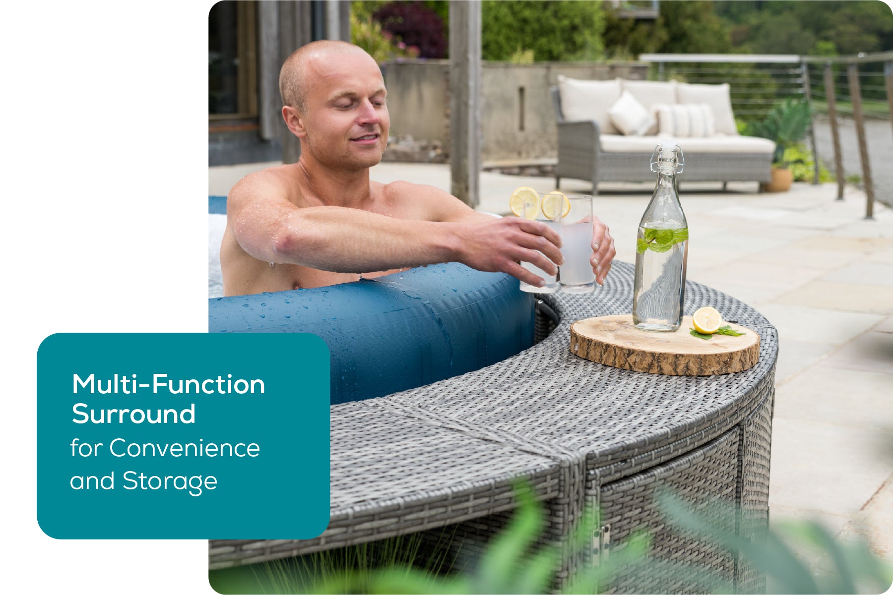 lazy spa rattan surrounds