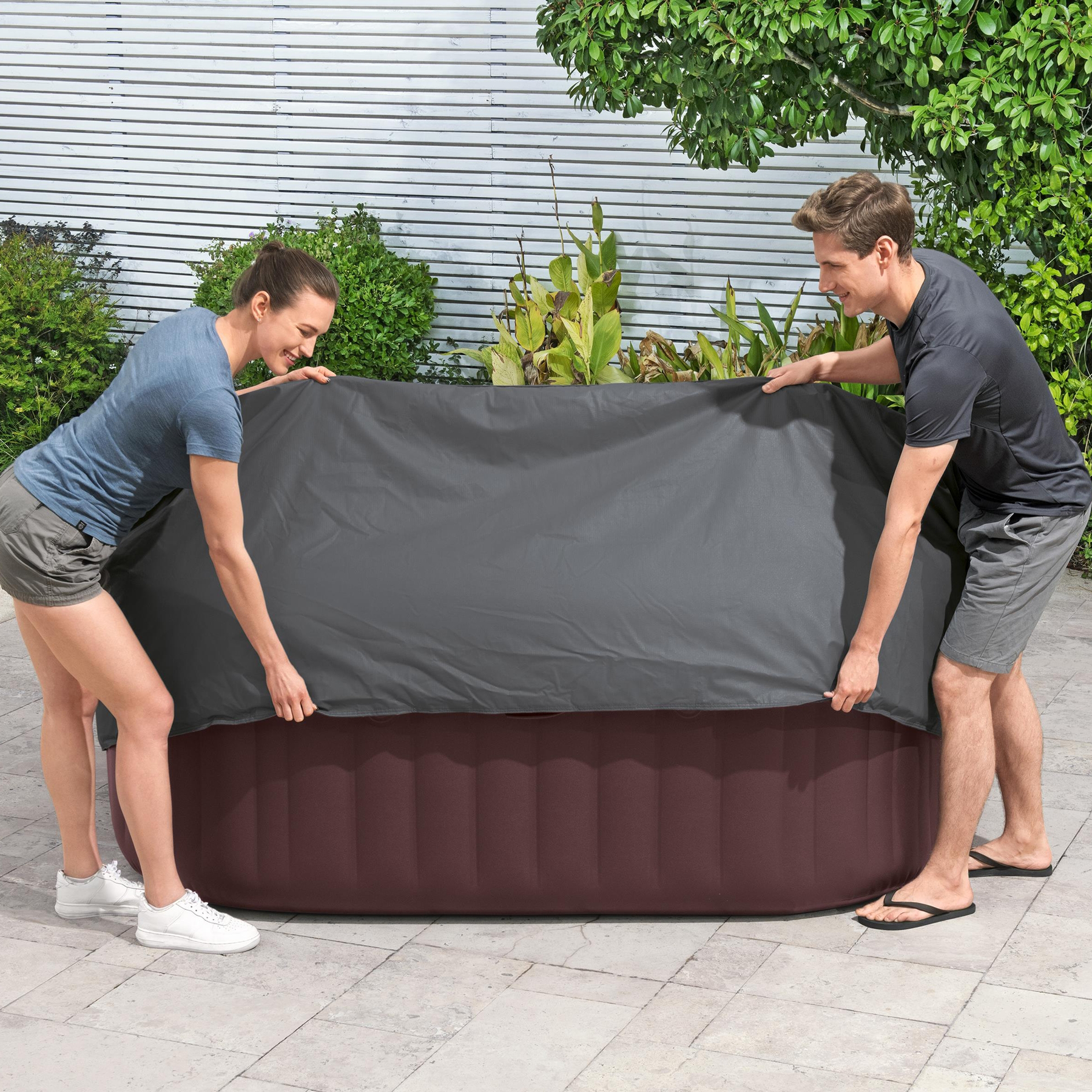 large square lay z spa thermal cover for hot tub