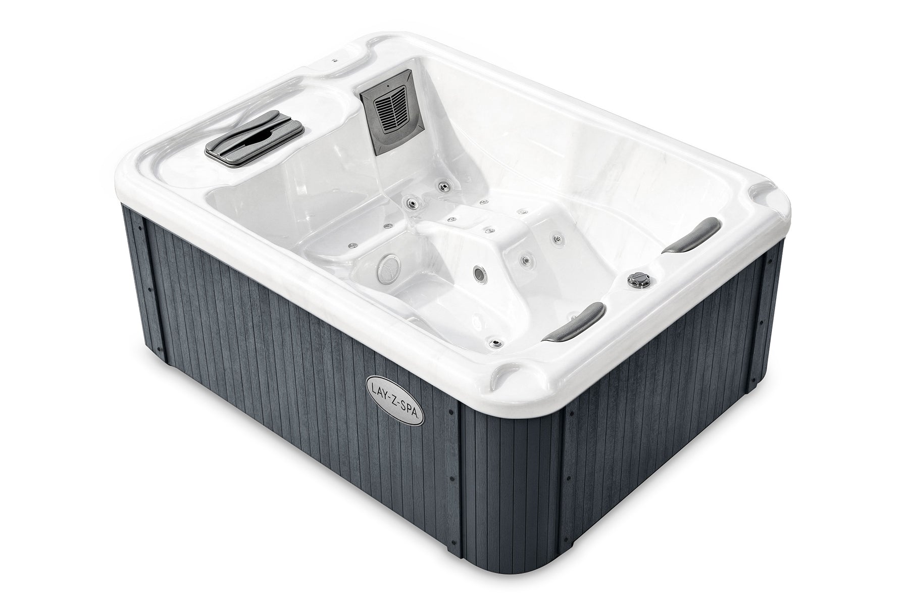 small easy install hard shell hot tub with hydromassage jets
