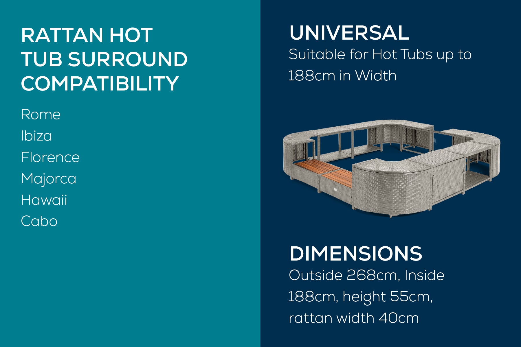 rattan surround a lay z spa hot tub accessory