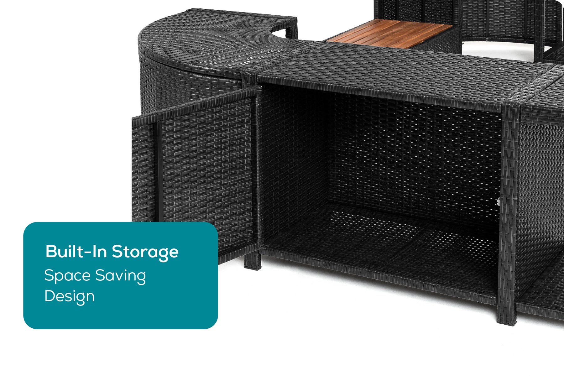 square rattan surround for hot tubs