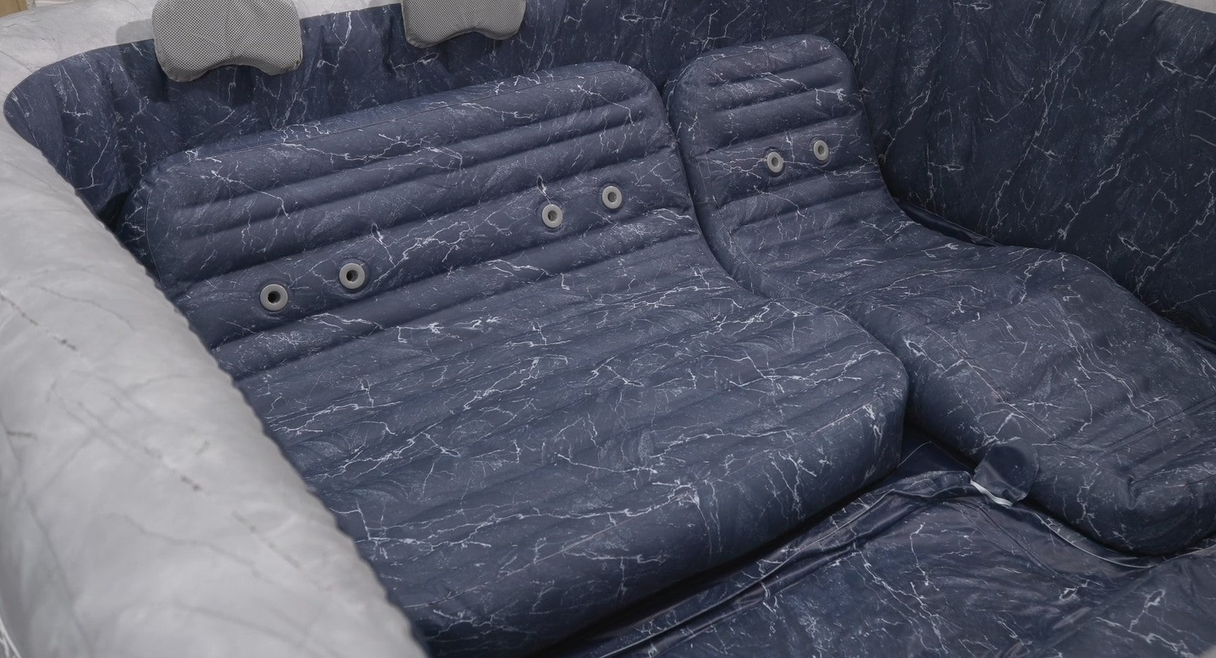 lazy spa hot tub with seats