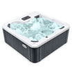 5 person Lay-Z-Spa rigid wall acrylic hot tub with hard shell design and HydroJet massage system for garden spa relaxation
