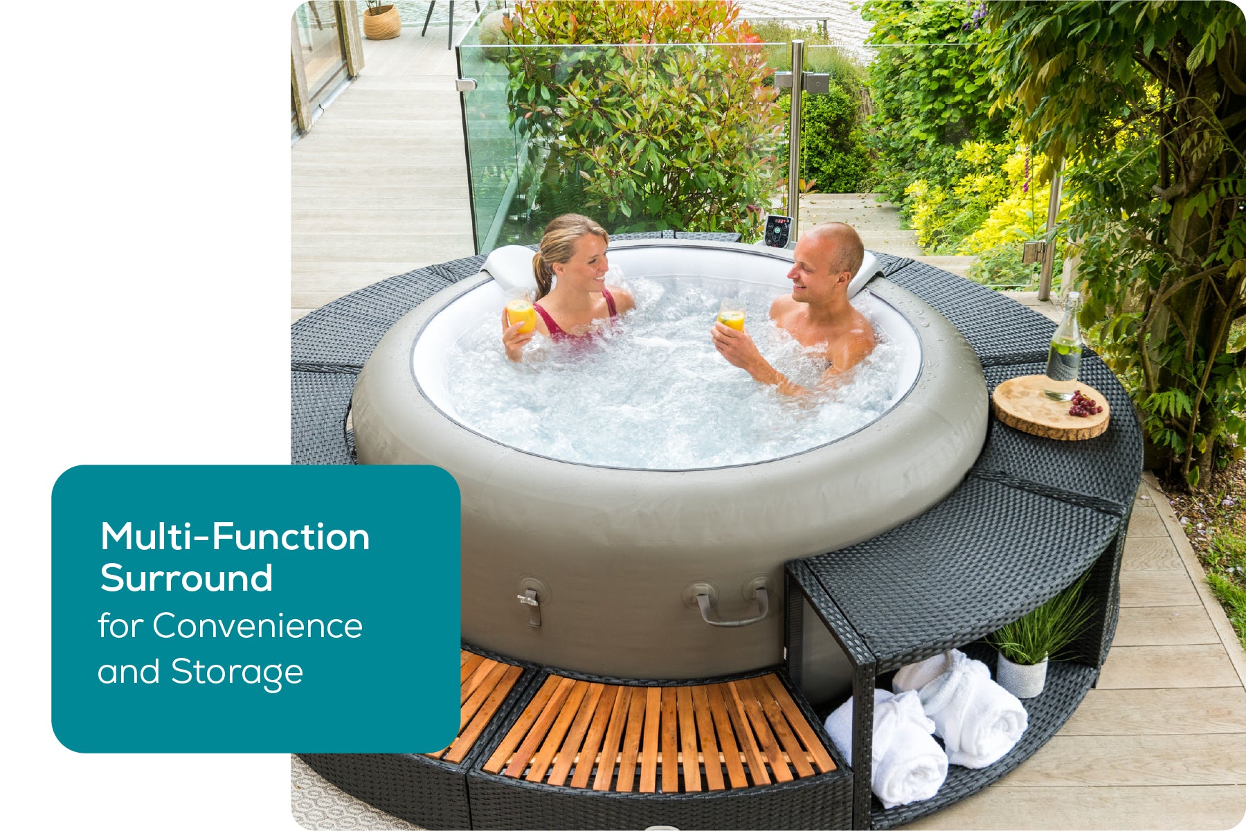 rattan surround for hot tubs