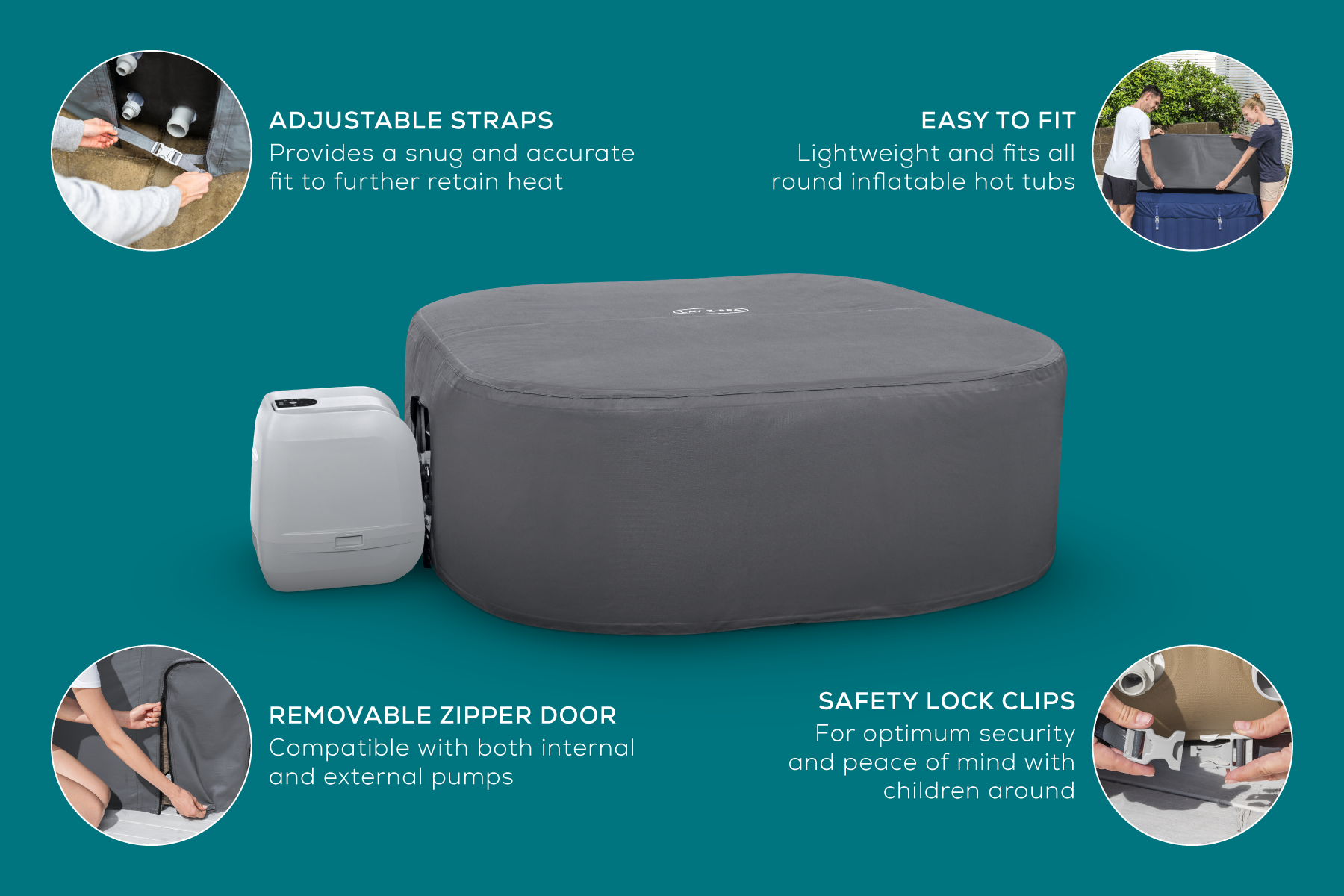 lay z spa thermal cover for maldives hydrojet pro