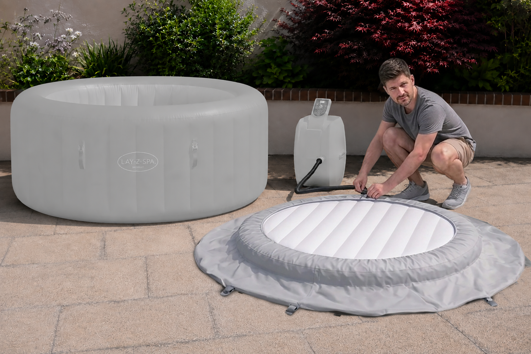 round inflatable lid for lay-z-spa