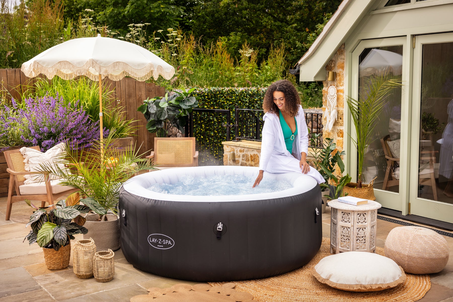affordable round hot tub