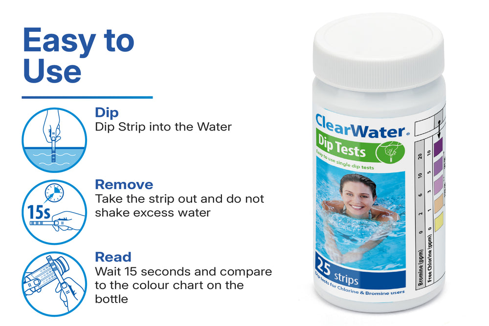 Hot Tub Water Testing Strips (25 Test Strips) | Clearwater Chemicals ...