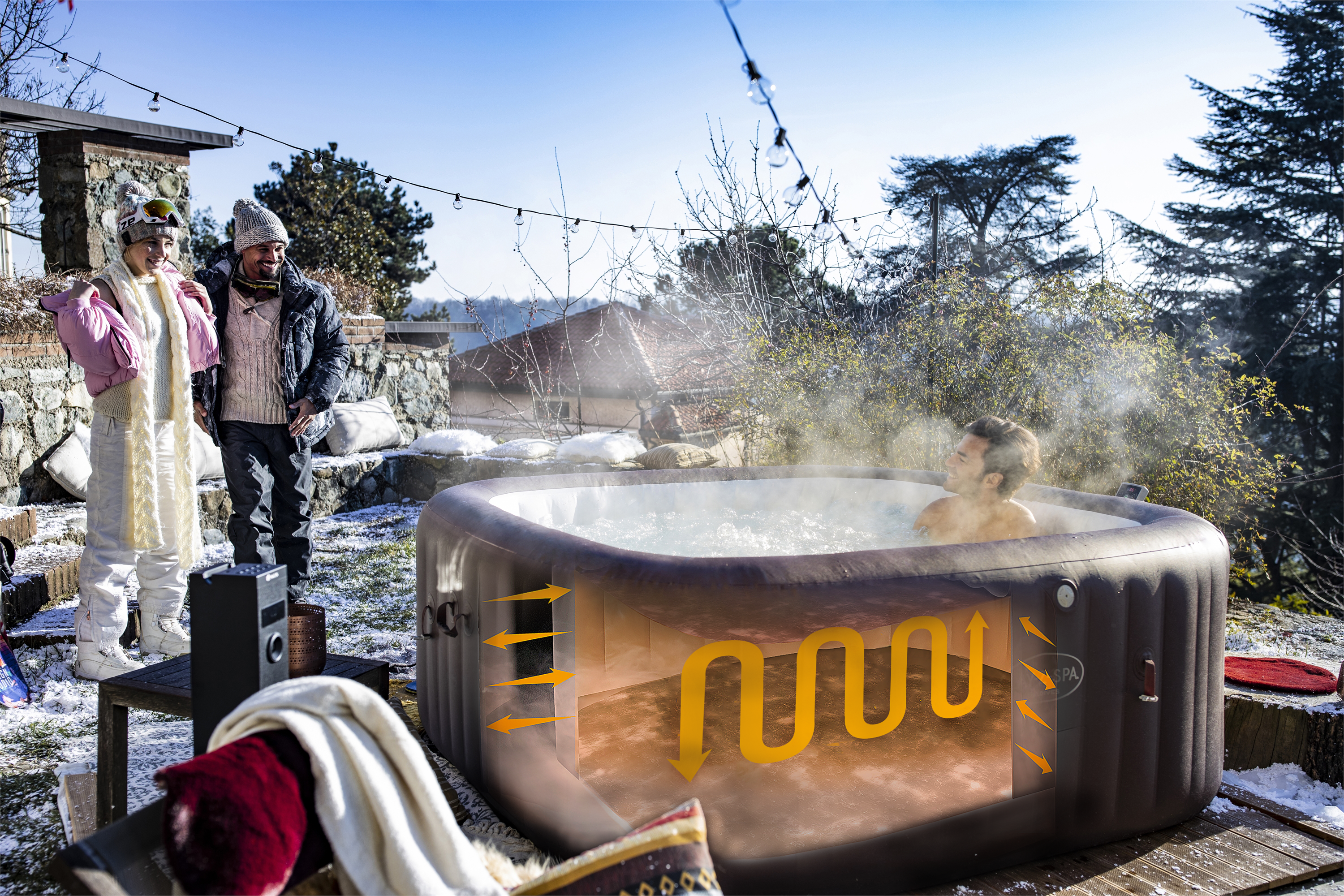 energy efficient inflatable hot tub reduces running costs