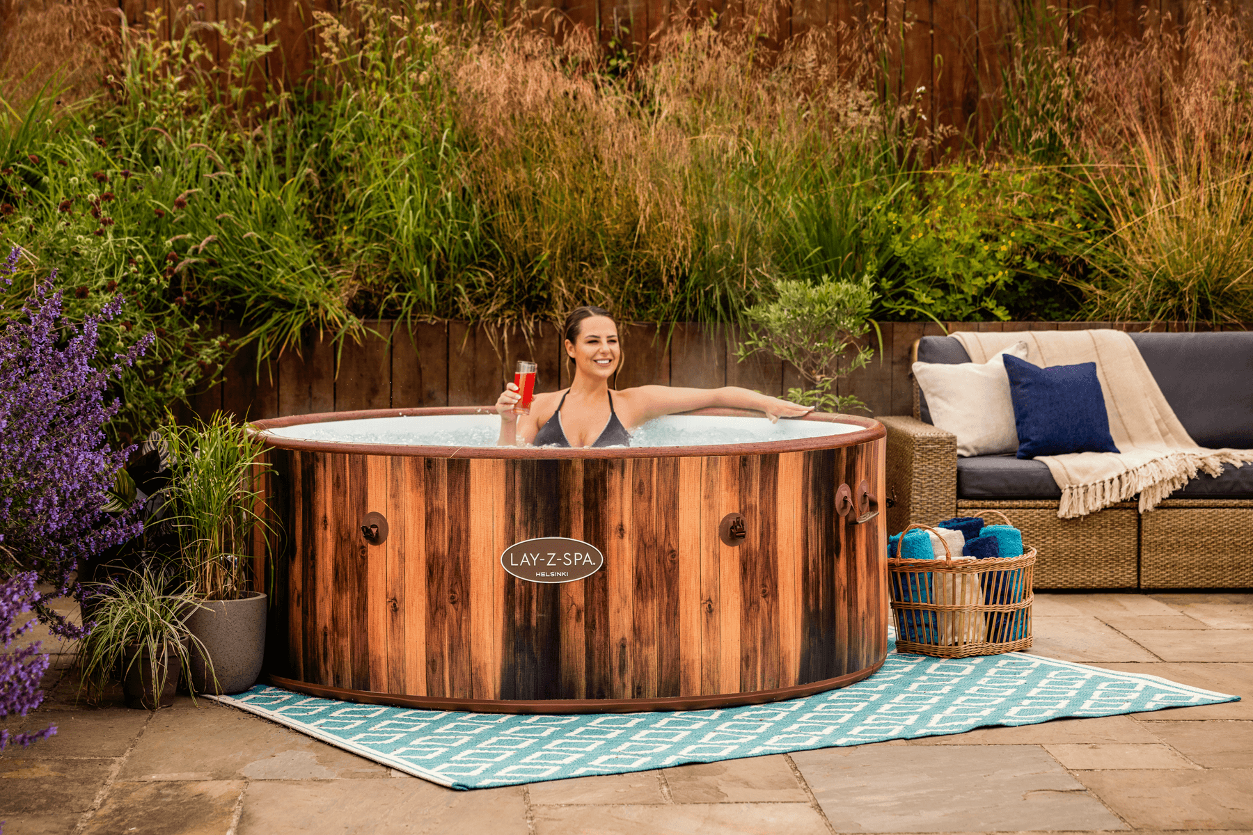 glasses safe for inflatable hot tub