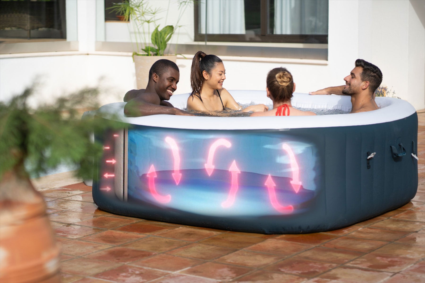 Ibiza Airjet  energy efficient inflatable hot tub