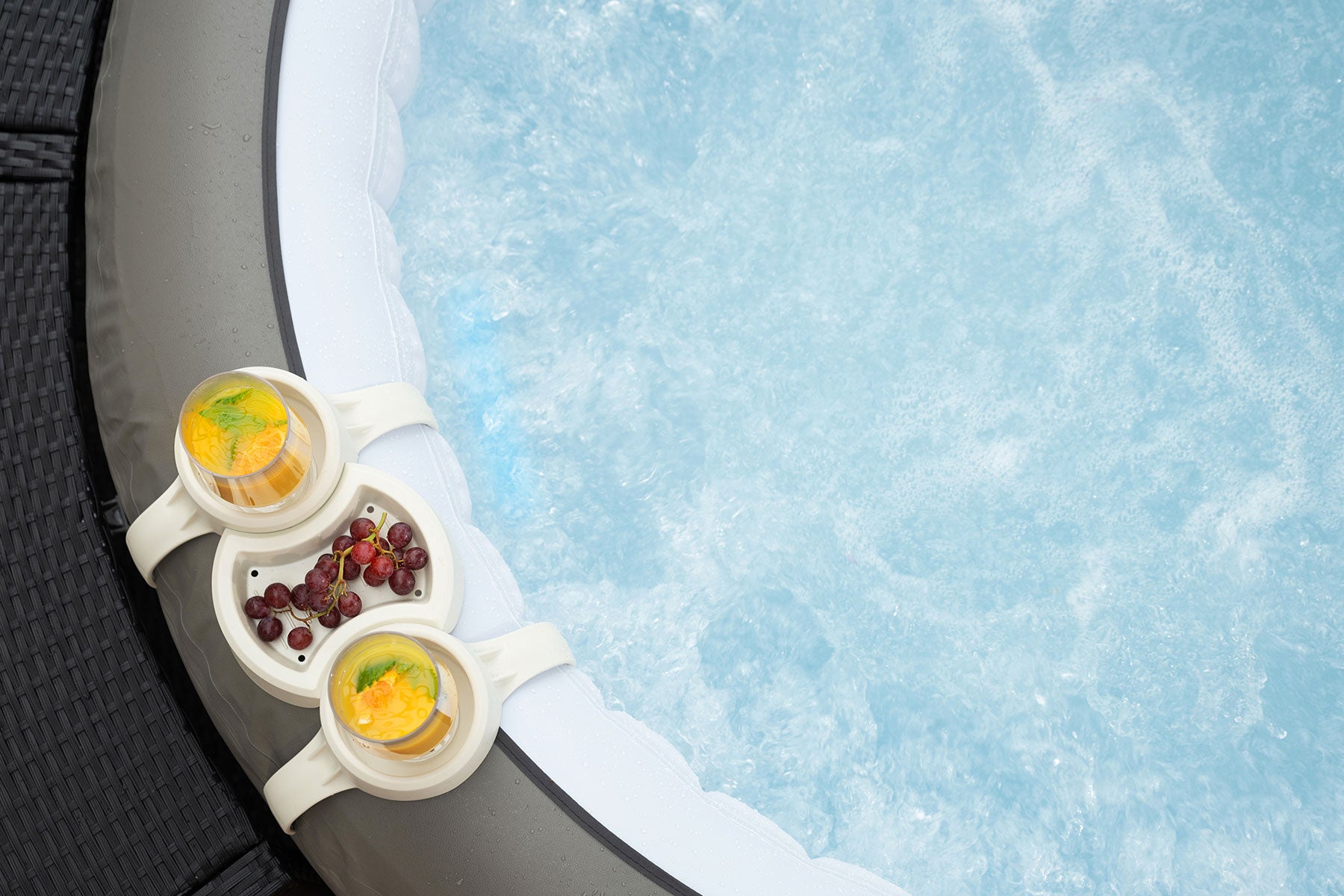 inflatable hot tub drink holder