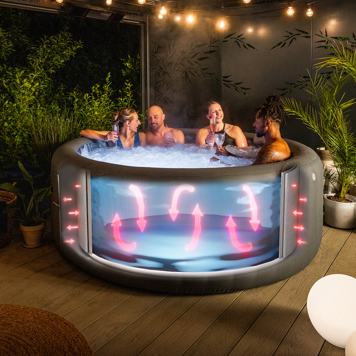 Lay-Z-Spa inflatable hot tub with thermal insulation