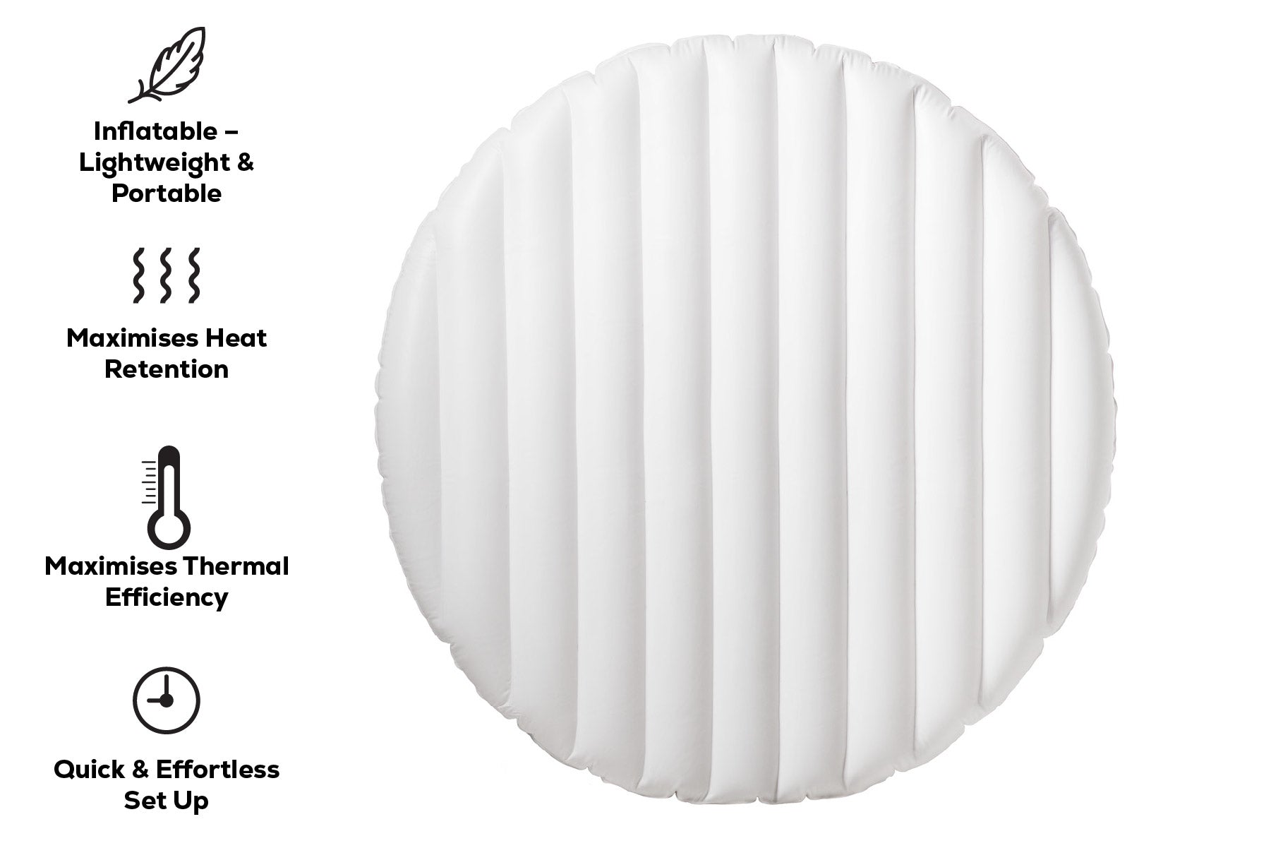inflatable round lid for lay-z-spa
