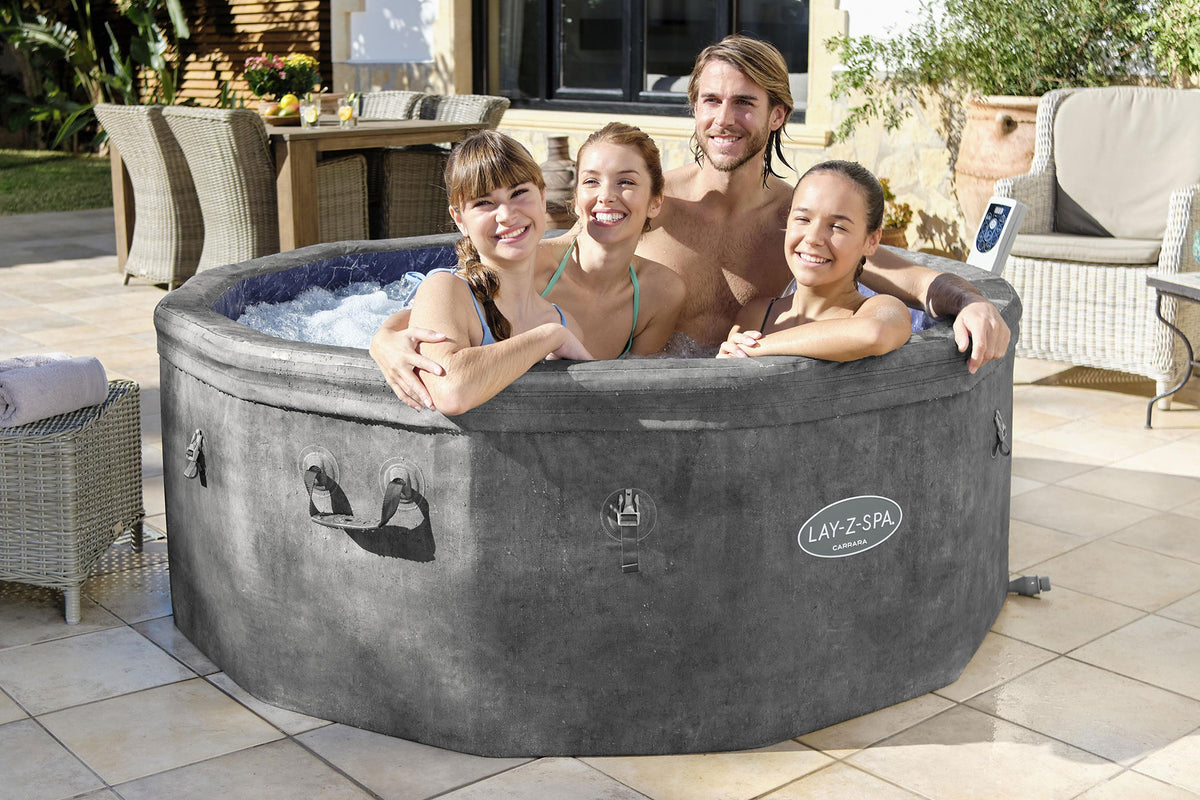 Lay-Z-Spa Carrara AirJet Foam Hot Tub + Free Bundle Worth £100 | Lay-Z ...