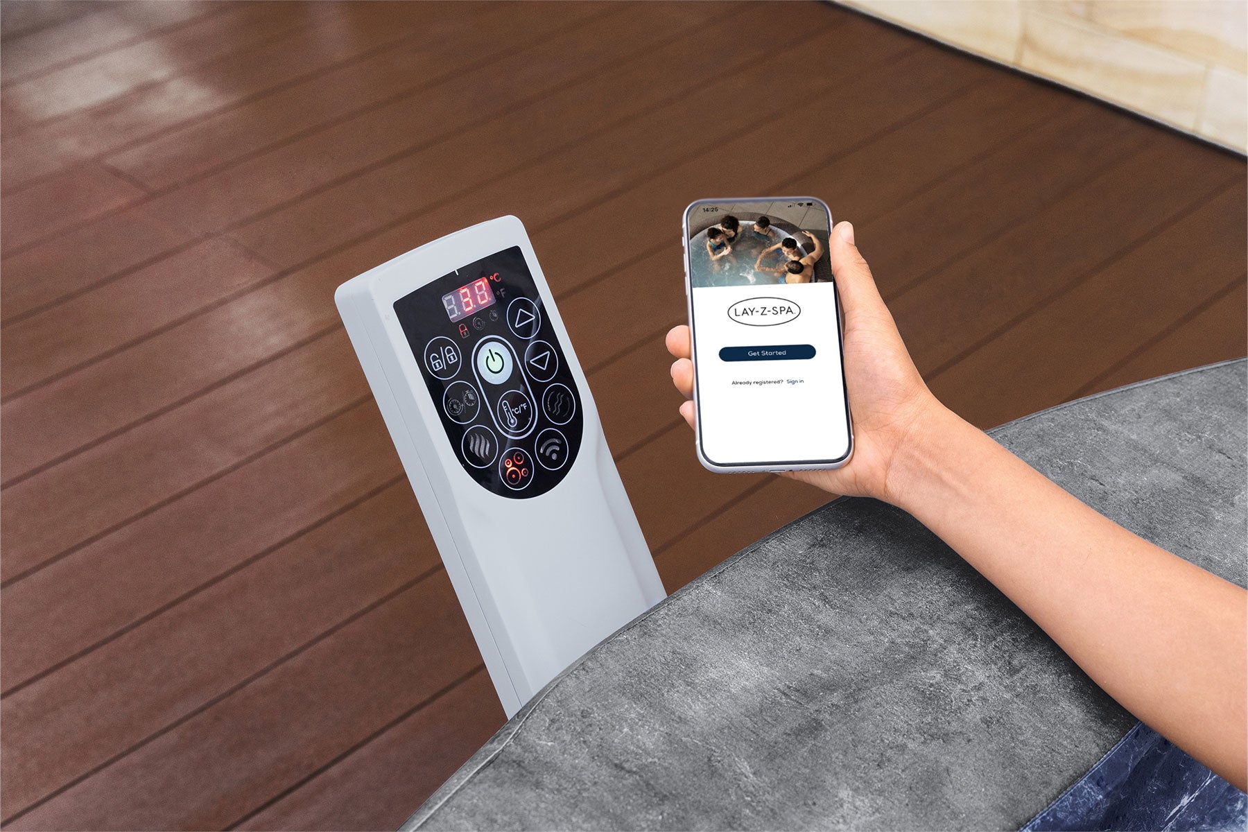 lay z spa foam hot tub with wifi