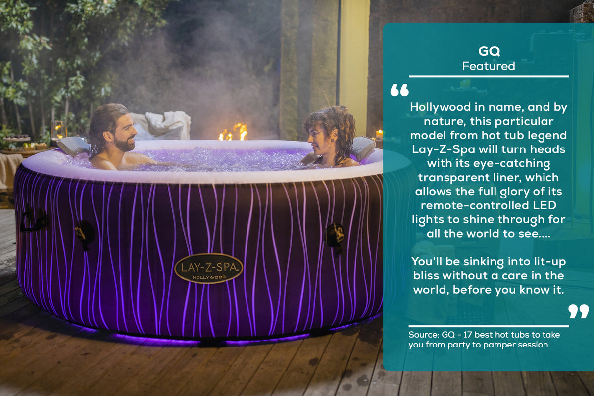 lay z spa hollywood hot tub with lights review