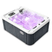 Lay-Z-Spa rigid wall acrylic hot tub with hard shell design and HydroJet massage system for garden spa relaxation