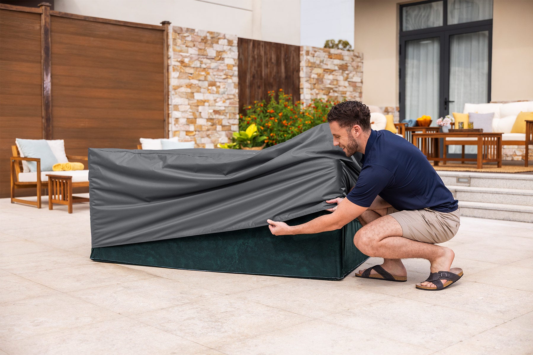 Square Thermal Hot Tub Cover - Small 164cm x 65cm