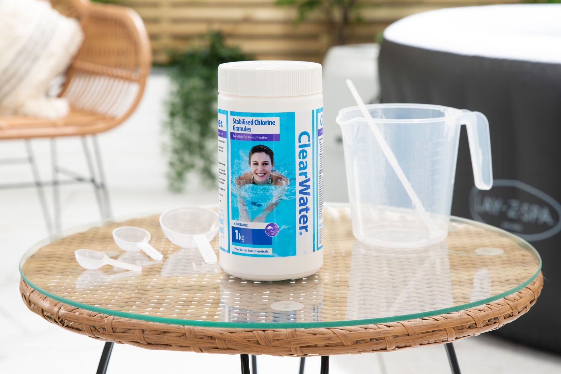 lazy spa chlorine 