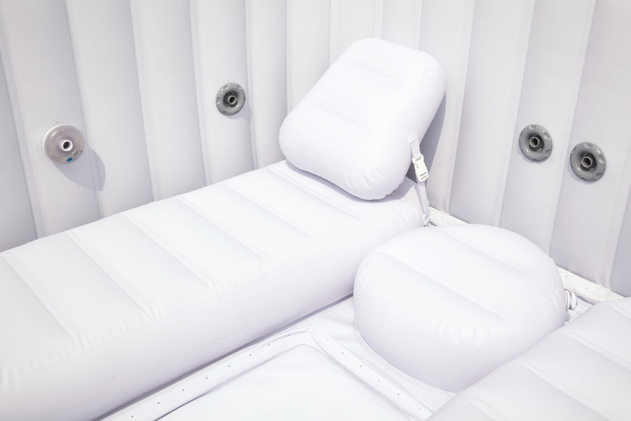 Maldives configurable inflatable seating with removable backrests