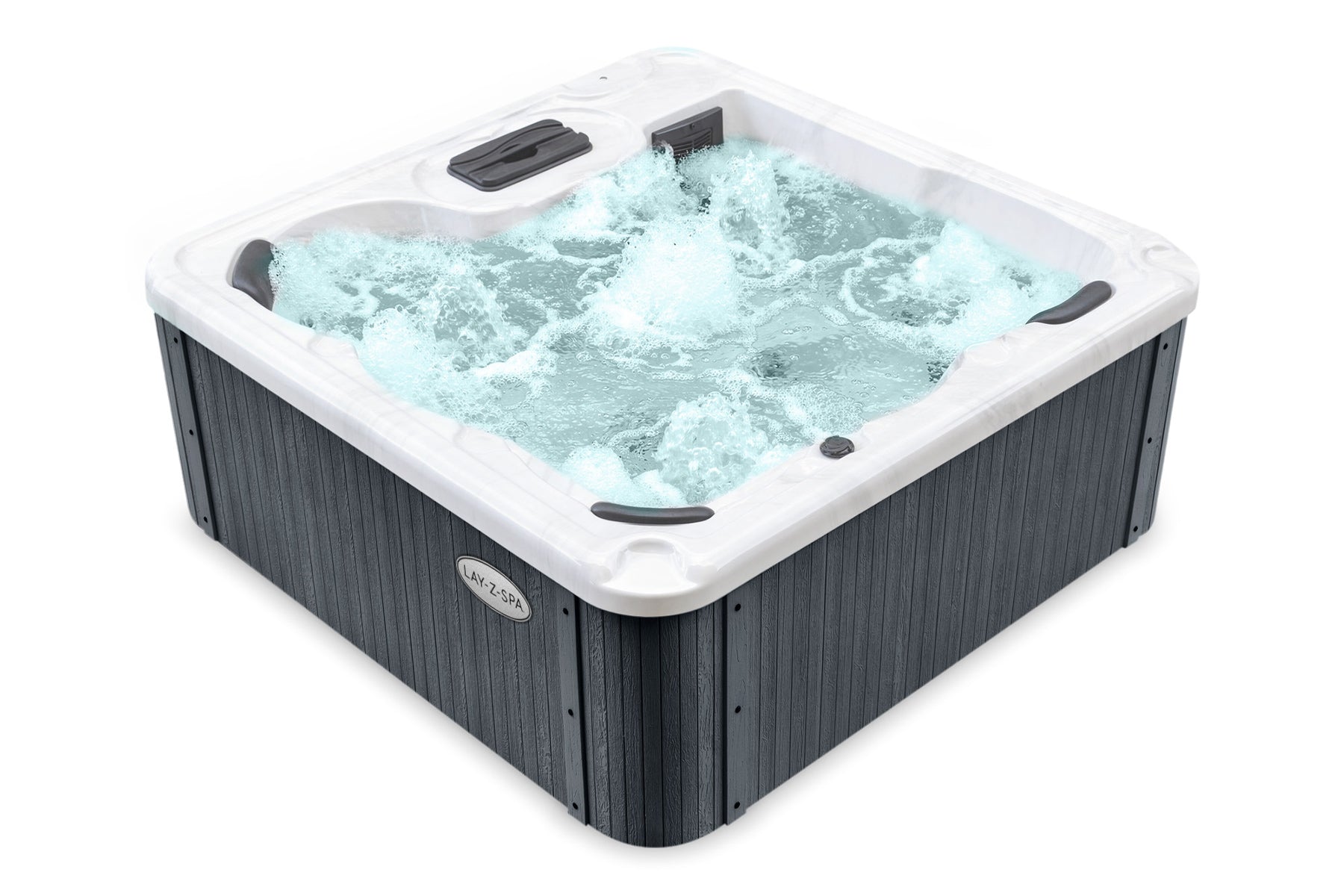 Lazy Spa hard shell hot tub with lights