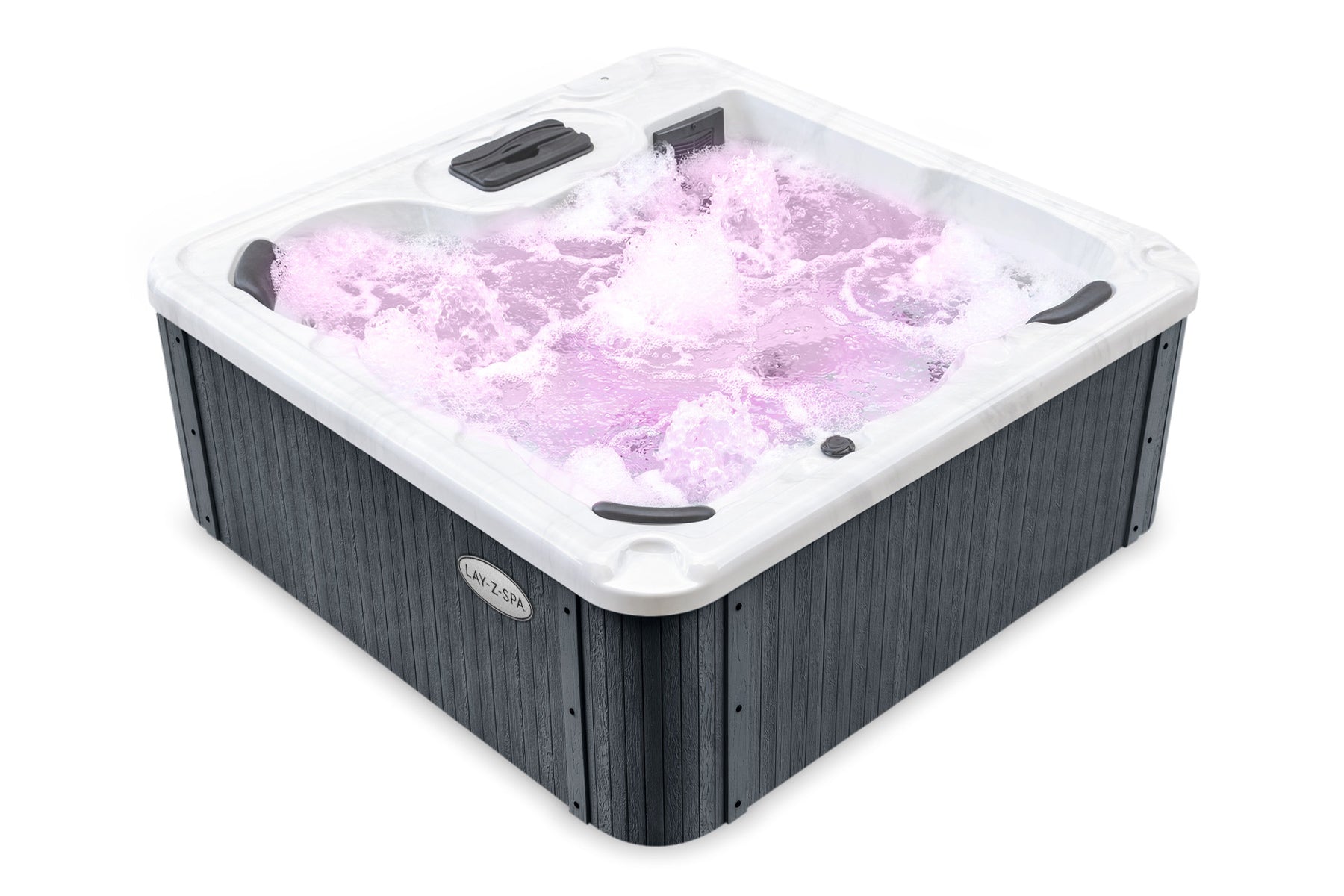 Luxury plug-and-play acrylic hot tub alternative with LED lights