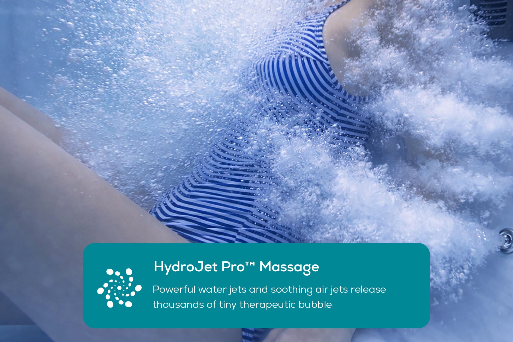 Alternative to acrylic hot tub with powerful hydromassage 