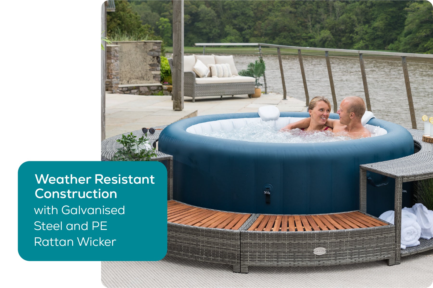 diy hot tub surround