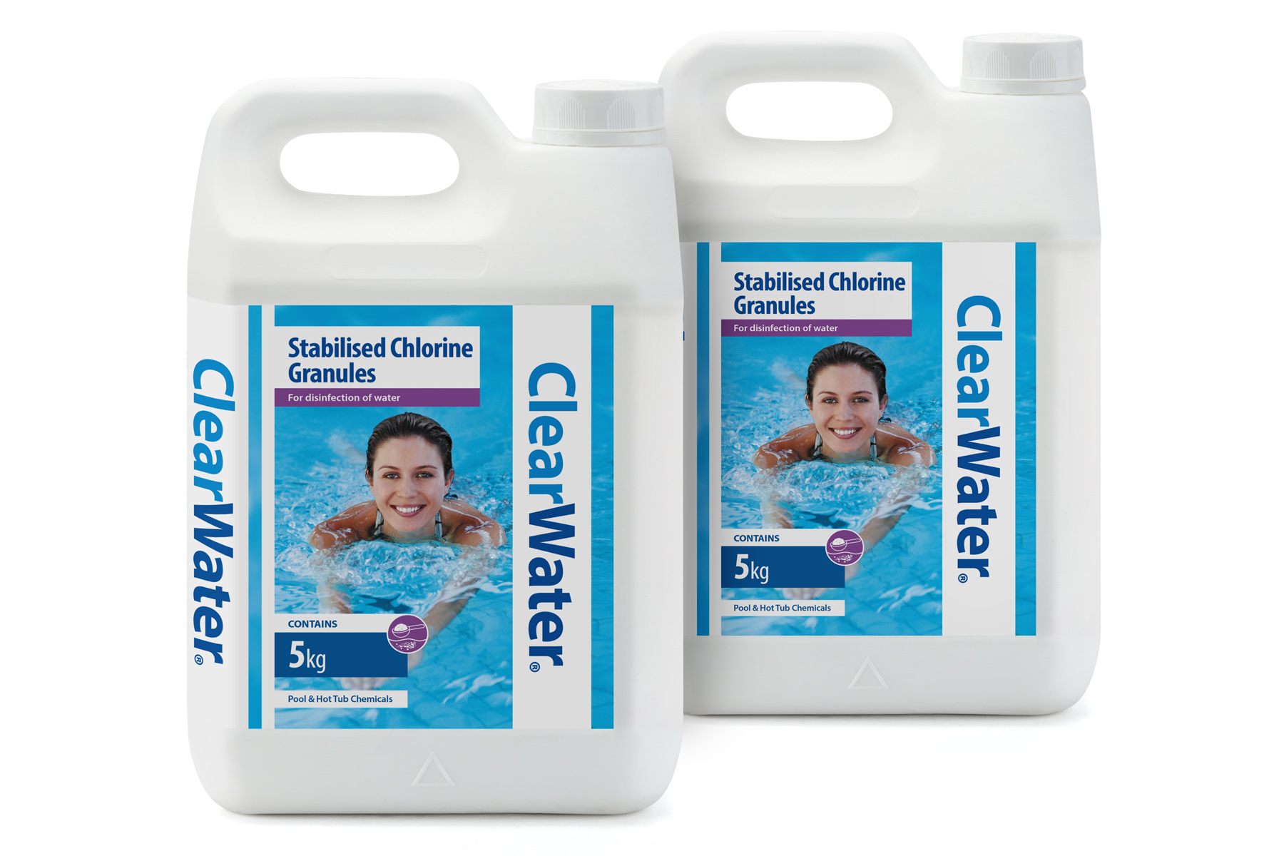 An image of Chlorine Granules 2 Pack Jerry Can (10KG) | Chemicals | Lay-Z-Spa