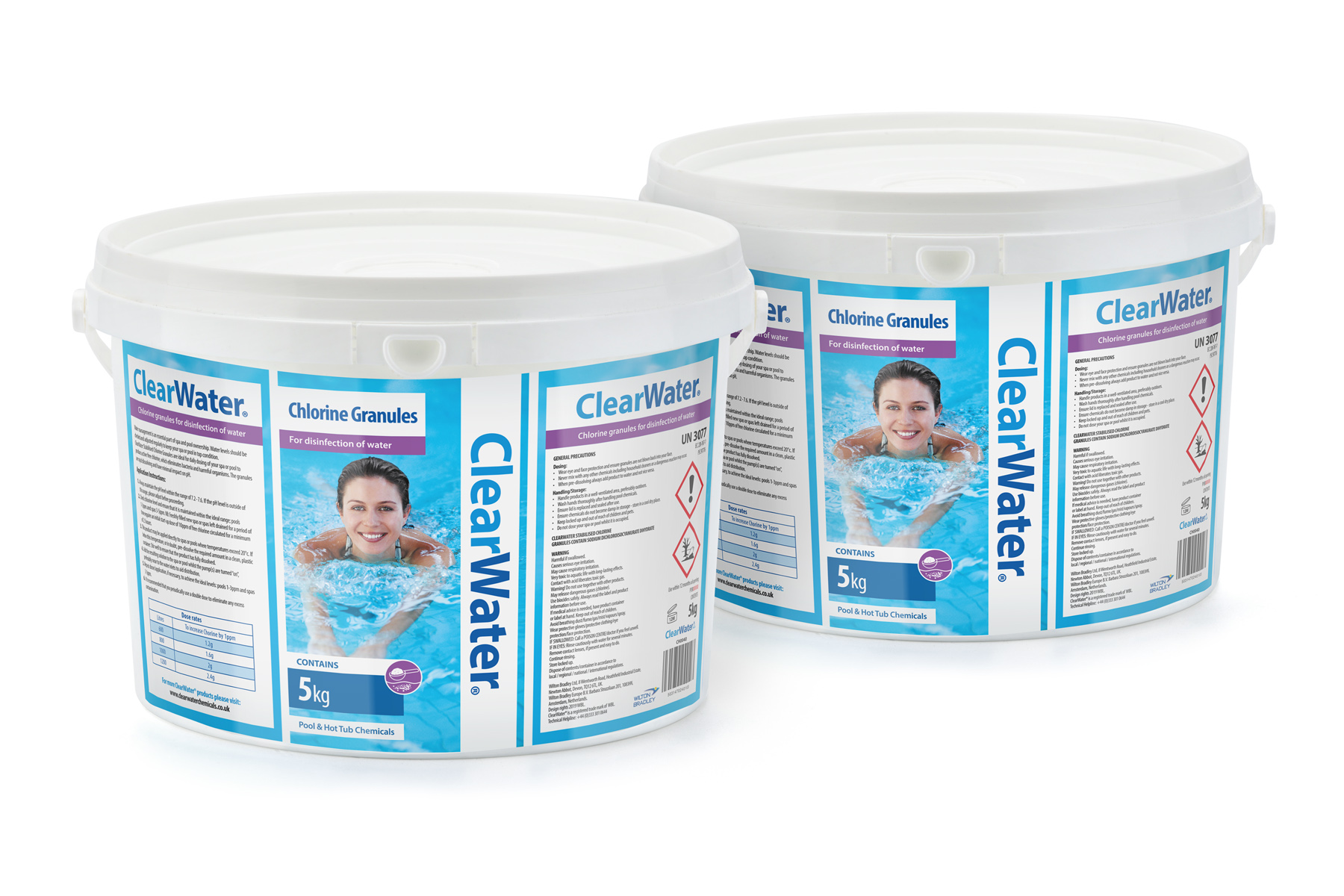 An image of Chlorine Granules 2 Pack (10KG) | Chemicals | Lay-Z-Spa