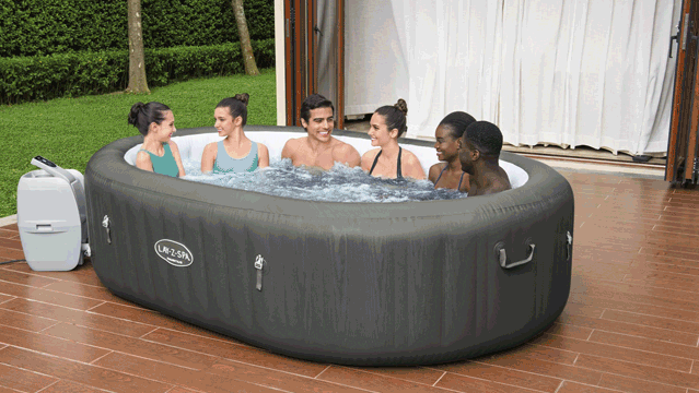 Large oval Lay-Z-Spa hot tub