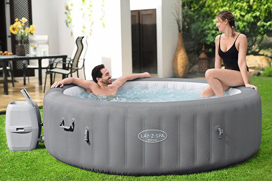 family sized inflatable hot tub