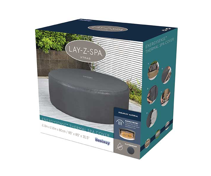 lay z spa small square thermal cover