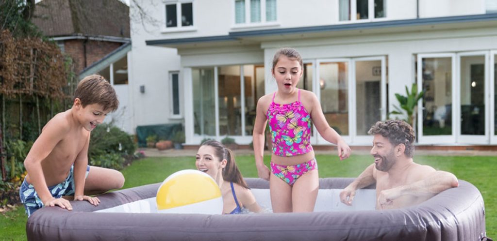 An inflatable hot tub for the whole family