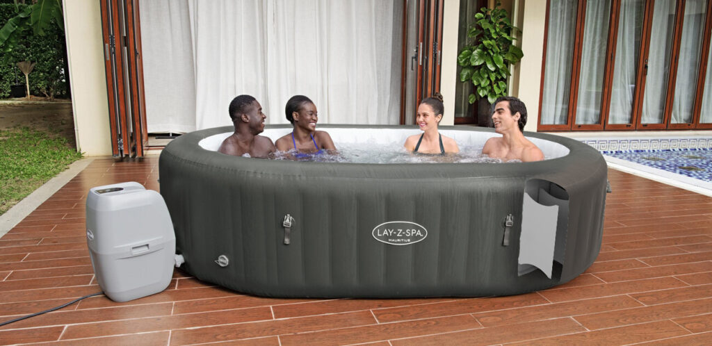 oval inflatable hot tub