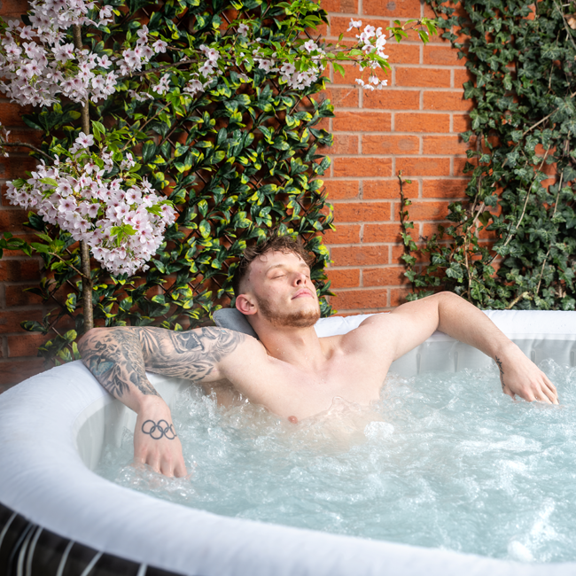 Sports recovery with a hot tub